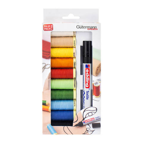 GUTERMANN Thread Set Sew All 100m with Textile Marker - 10 reels