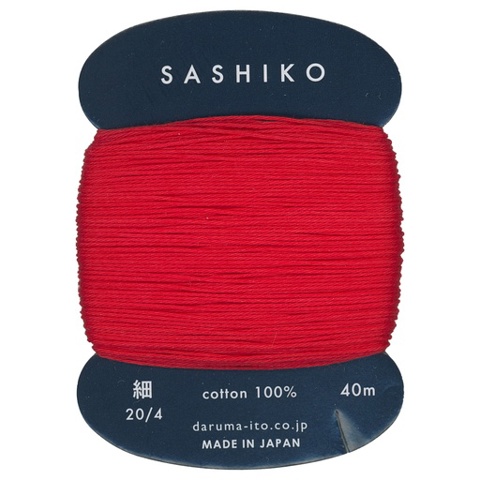 DARUMA Sashiko Thread  20/4 40m Skein Fire Red 16