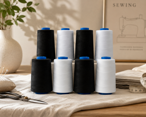8x Pack 5000m Overlocking Thread - Black and White
