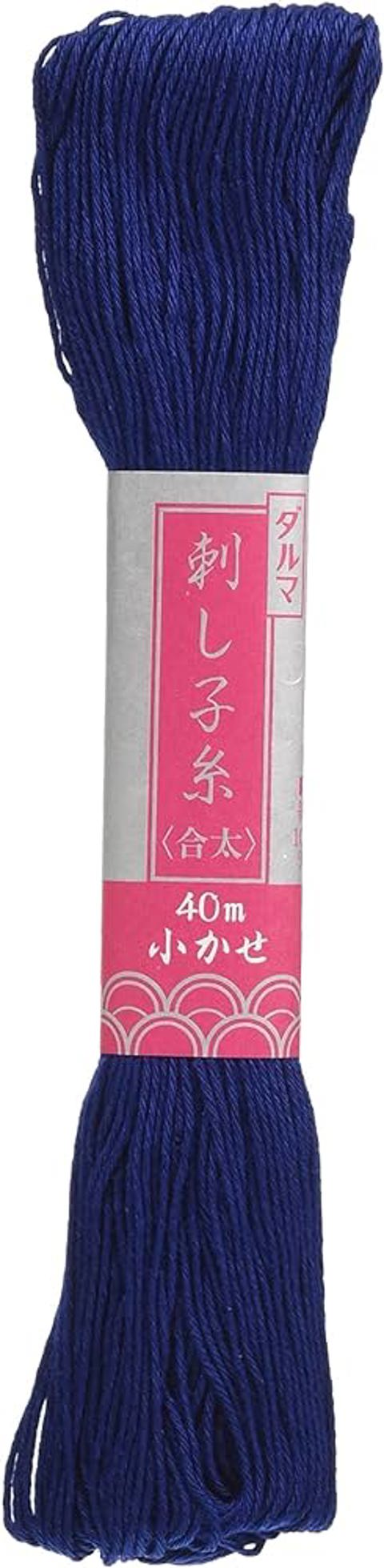 DARUMA Sashiko Thread 20/6ply 40m Skein Navy 6