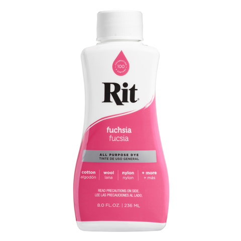 RIT - Fabric Dye All Purpose Liquid 8oz (236ml) - Fuchsia