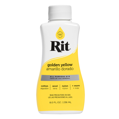 RIT - Fabric Dye All Purpose Liquid 8oz (236ml) - Golden Yellow