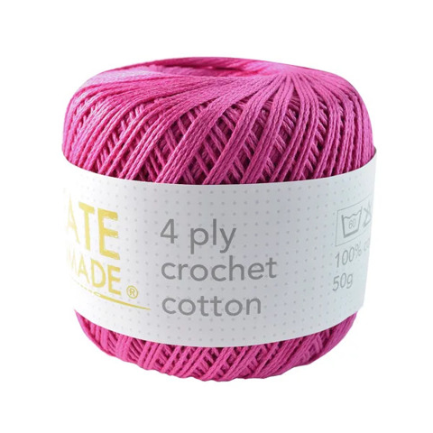 4ply Crochet Cotton BC5 Hot Pink