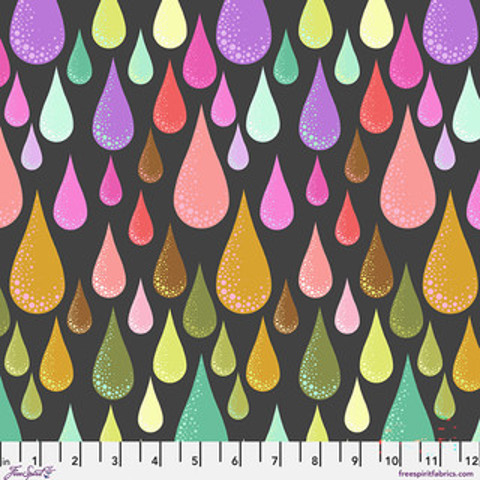 Tula Pink Prince Charming Déjà Vu - Dew Drops - Licorice