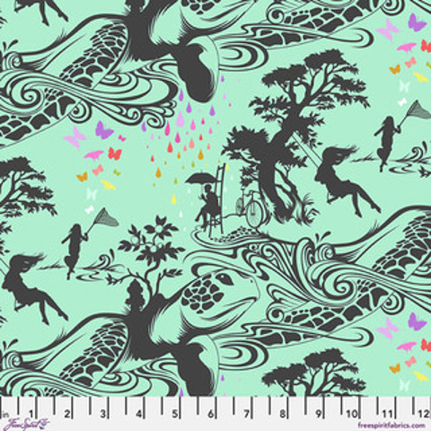 Tula Pink Prince Charming Déjà Vu - Turtle Bay - Sweetmint