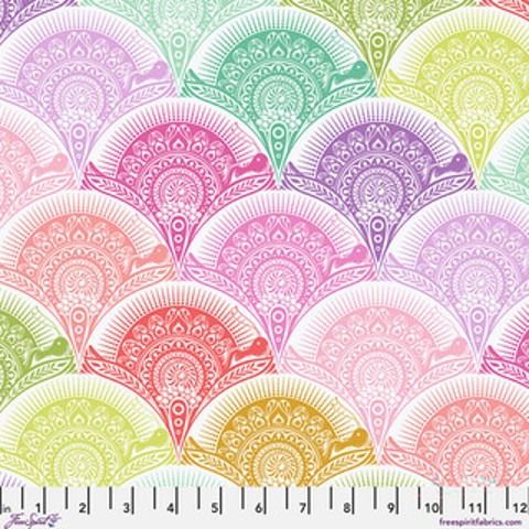 Tula Pink Prince Charming Déjà Vu - Snail Scallop - Sugarrush