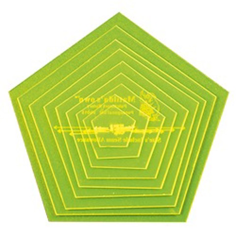 Matilda's Own Template - Pentagon Set of 9 - Small 1-5in