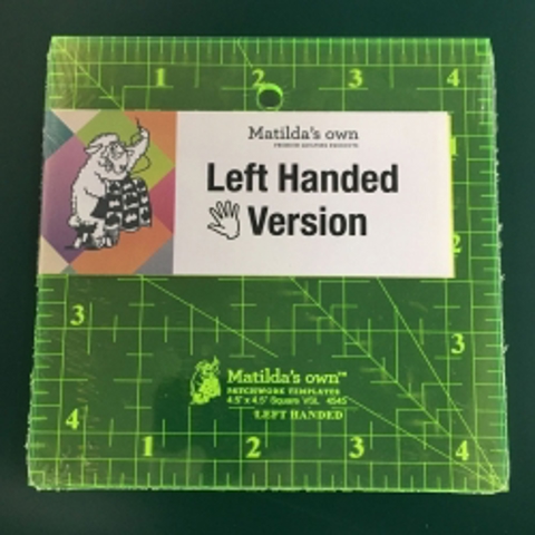 Matilda's Own Template - Ruler Square Imperial Left Handed - 4.5 x 4.5in