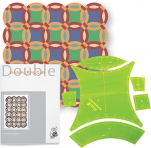 Matilda's Own Template - Double Wedding Ring Set of 6 & Booklet - 18in block