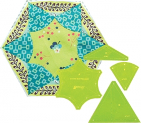 Matilda's Own Template - Curved Star Hexagon Set of 4 - 8in