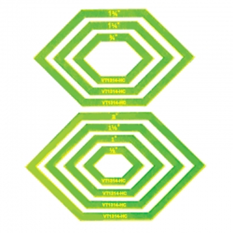 Matilda's Own Template - Lozenge 90deg Donut Set of 7 - 0.5-2in