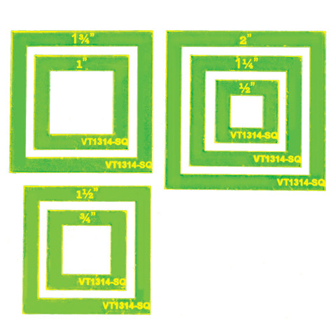 Matilda's Own Template - Square Donut Set of 7 - 0.5-2in