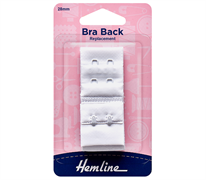 Bra Back Replacement 28mm - 2 Hook - white