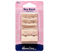 Bra Back Replacement 38mm - 2 Hook - nude