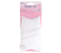 Shoulder Pads Covered Set-In Small White