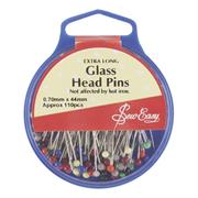 Glass head pins  - Extra long 0.7 x 44mm approx - 110pcs