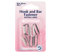Hook & Bar Fastener - 20mm - Nickel