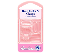 Bra Hooks & Clasps - 18mm - 2 Sets - Clear