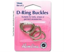 D-Ring - Nickle 12mm