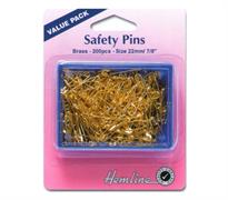 Safety Pins - Size 22mm (7/8") Brass