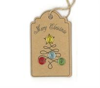 Christmas Hang Tags - Merry Christmas - Tree Swirl Design