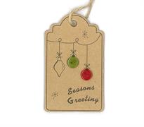 Christmas Hang Tags - Seasons Greeting - Ornament Design