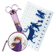 Frozen 2 Patchwork Ruler, Scissors with Pouch & Tape Measure - Anna