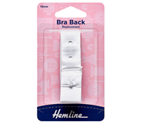 Bra Back Replacement 1 Hook, 19mm White