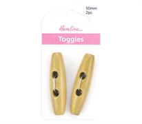 Mid Wooden Toggles 50mm 2pc