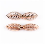 Fashion buttons - Diamond Leaf/Clasp/Rose Gold