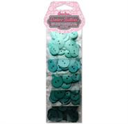 HEMLINE OMBRE BUTTONS QTY 90 TEAL