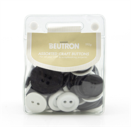 BEUTRON JUMBO BLACK AND WHITE BUTTON PACK