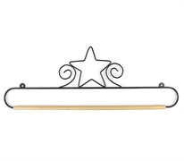Quilt Hanger – 18in wire with dowel – Black – Star
