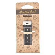 HEMLINE GOLD - Tape Measure Fibreglass - 150cm/60in black with silver tip