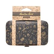 HEMLINE GOLD - Sewing Kit - black base w hemline gold print on top/b