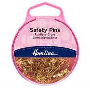 Safety Pins - 50 safety pins, brass size 00