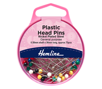 Pins Long Coloured Head 38mm - 75 pcs