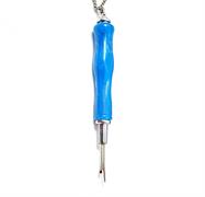 Seam Ripper with Magnetic Necklace Chain - Blue Marble