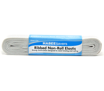 Ribbed Non-Roll Elastic - 20mm x 3m White