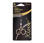 Klasse Scissors - Embroidery 2.5" - Stainless Steel Gold