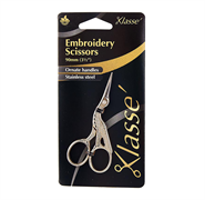 Klasse Scissors - Embroidery 3.5" - Stainless Steel Stork Gold