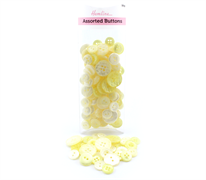 Buttons - Bulk pack - Assorted Cream and Yellow Designs and sizes