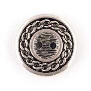 HEMLINE BUTTONS - Metal Rope Edge Button - silver 20mm