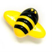 HEMLINE BUTTONS - Bee Embellishment Button - black & yellow 