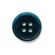 HEMLINE BUTTONS - Basic Marble Rim Button - deep blue 15mm