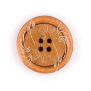 HEMLINE BUTTONS - Etched Rim Fashion Button - brown 34mm