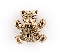 Fashion buttons - Novelty/Bear/36/Gold 22mm Shank