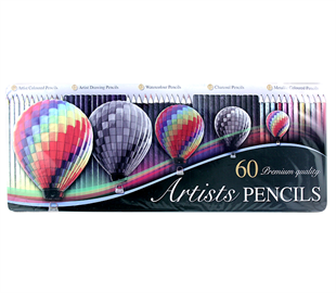 60 Artist Pencils in a Tin