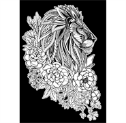 COLOURME - Velvet Art Poster - Lion Floral - A3 350gsm