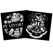 Velvet Art Poster - Platform 9 3/4 & Hogwarts Crest 2 Pack